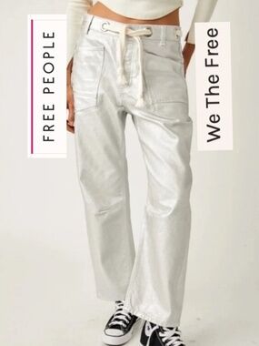 Free People We the Free Moxie Metallic jean,32,GP1627